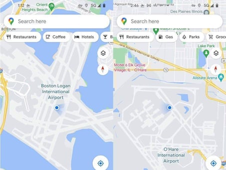 5G on the runway shown at Boston Logan and O'Hare