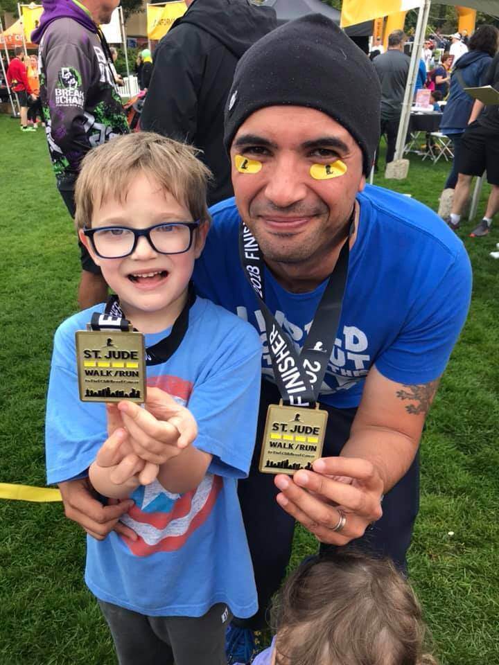 Jeremiah and Eric Skeens running for Heroes Latinos